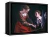 St. Cecilia And An Angel-Orazio Gentileschi-Framed Stretched Canvas