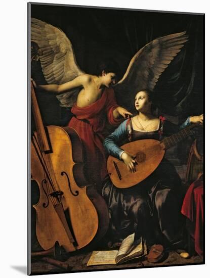 St. Cecilia and the Angel-Carlo Saraceni-Mounted Art Print