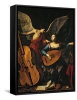 St. Cecilia and the Angel-Carlo Saraceni-Framed Stretched Canvas
