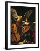 St. Cecilia and the Angel-Carlo Saraceni-Framed Art Print