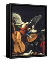 St. Cecilia And The Angel-Carlo Saraceni-Framed Stretched Canvas