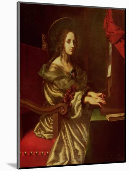 St. Cecilia (Patron of Musicians)-Carlo Dolci-Mounted Giclee Print