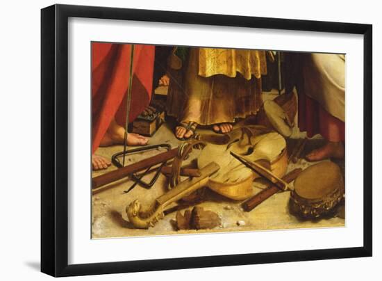 St. Cecilia Surrounded by St. Paul, St. John the Evangelist, St. Augustine and Mary Magdalene (Deta-Raphael (1483-1520)-Framed Giclee Print