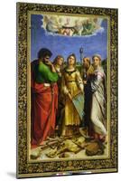 St. Cecilia Surrounded by St. Paul, St. John the Evangelist, St. Augustine and Mary Magdalene-Raphael-Mounted Giclee Print