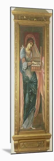 St. Cecilia (Tempera on Panel) (See also 198348)-Edward Burne-Jones-Mounted Premium Giclee Print