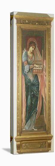 St. Cecilia (Tempera on Panel) (See also 198348)-Edward Burne-Jones-Stretched Canvas