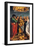 St Cecilia with Sts Paul-John the Evangelist-Framed Giclee Print