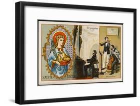 St Cecilia-null-Framed Art Print