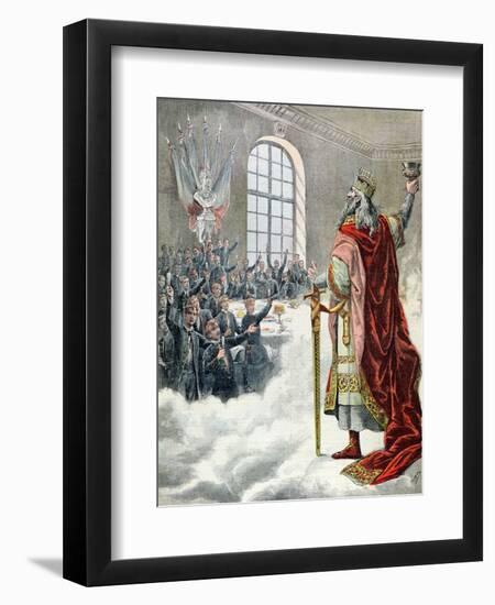 St. Charlemagne, Patron Saint of School Children, from "Le Petit Journal Illustre," 1892-null-Framed Giclee Print