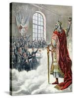 St. Charlemagne, Patron Saint of School Children, from "Le Petit Journal Illustre," 1892-null-Stretched Canvas