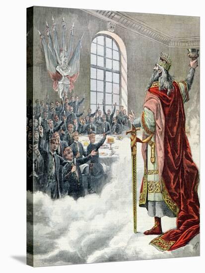 St. Charlemagne, Patron Saint of School Children, from "Le Petit Journal Illustre," 1892-null-Stretched Canvas