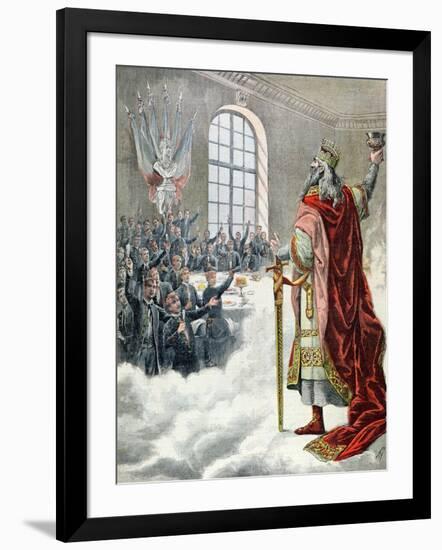 St. Charlemagne, Patron Saint of School Children, from "Le Petit Journal Illustre," 1892-null-Framed Giclee Print
