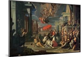 St. Charles Borromeo Administering the Sacrament to Plague Victims in 1576-Sigismondo Caula-Mounted Giclee Print