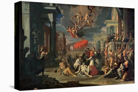 St. Charles Borromeo Administering the Sacrament to Plague Victims in 1576-Sigismondo Caula-Stretched Canvas