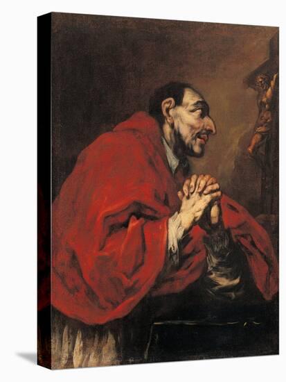 St. Charles Borromeo in Prayer-Giuseppe Pianca-Stretched Canvas