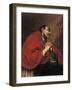 St. Charles Borromeo in Prayer-Giuseppe Pianca-Framed Art Print