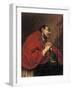 St. Charles Borromeo in Prayer-Giuseppe Pianca-Framed Art Print