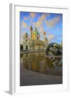 St. Charles Church, Vienna, Austria, Europe-Neil Farrin-Framed Photographic Print