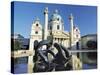 St Charles' Church, Vienna, Austria-Gavin Hellier-Stretched Canvas