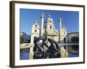 St Charles' Church, Vienna, Austria-Gavin Hellier-Framed Photographic Print