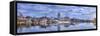St. Charles Municipal Building, Fox River, St. Charles, Illinois, USA-Panoramic Images-Framed Stretched Canvas