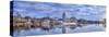St. Charles Municipal Building, Fox River, St. Charles, Illinois, USA-Panoramic Images-Stretched Canvas