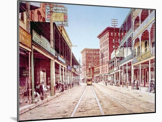 St. Charles Street in New Orleans, 1900-null-Mounted Photo