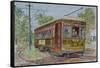 St. Charles Streetcar, 2008-Anthony Butera-Framed Stretched Canvas