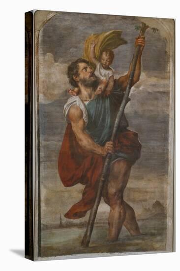 St. Christopher, 1523-24-Titian (Tiziano Vecelli)-Stretched Canvas