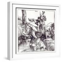 St.Christopher Carrying the Infant Christ, 1511-Albrecht Dürer-Framed Giclee Print