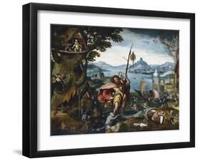 St Christopher Crossing the River, 1506-C1527-Jan De Cock-Framed Giclee Print