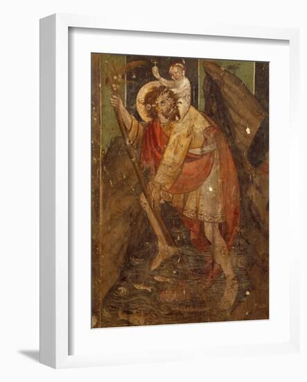 St Christopher, Fresco-Giacomo Jaquerio-Framed Giclee Print