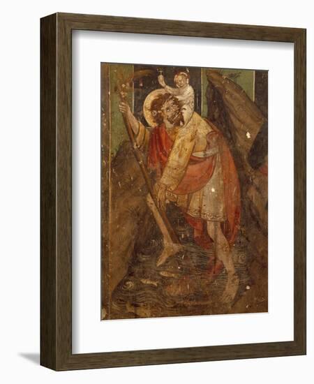 St Christopher, Fresco-Giacomo Jaquerio-Framed Giclee Print