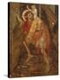 St Christopher, Fresco-Giacomo Jaquerio-Stretched Canvas