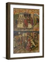 St. Christopher Taking Leave of the King Who Feared Satan, St. Christopher and His Converts, 1480-5-Martín de Soria-Framed Giclee Print