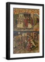 St. Christopher Taking Leave of the King Who Feared Satan, St. Christopher and His Converts, 1480-5-Martín de Soria-Framed Giclee Print