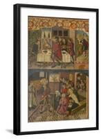 St. Christopher Taking Leave of the King Who Feared Satan, St. Christopher and His Converts, 1480-5-Martín de Soria-Framed Giclee Print