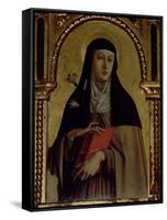 St. Clare, Detail from the Santa Lucia Triptych-Carlo Crivelli-Framed Stretched Canvas