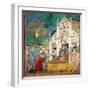 St. Clare Embraces the Body of St. Francis at the Convent of San Damiano, 1297-99-Giotto di Bondone-Framed Giclee Print