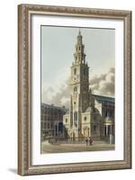 St. Clement Danes Church, Pub. by Rudolph Ackermann-null-Framed Giclee Print