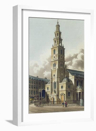 St. Clement Danes Church, Pub. by Rudolph Ackermann-null-Framed Giclee Print