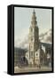 St. Clement Danes Church, Pub. by Rudolph Ackermann-null-Framed Stretched Canvas