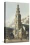 St. Clement Danes Church, Pub. by Rudolph Ackermann-null-Stretched Canvas