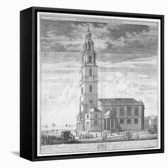 St Clement Danes Church, Westminster, London, C1719-Johannes Kip-Framed Stretched Canvas