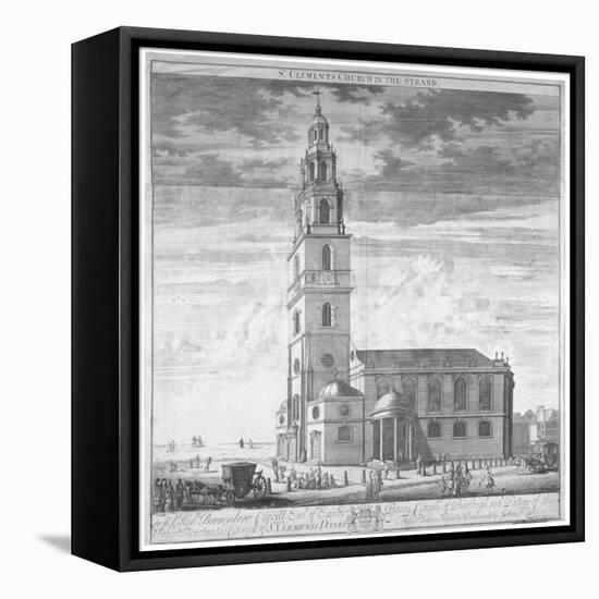 St Clement Danes Church, Westminster, London, C1719-Johannes Kip-Framed Stretched Canvas