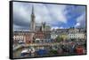 St Coleman's Cathedral from the Harbour, Cobh,County Cork, Ireland-null-Framed Stretched Canvas