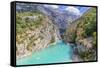 St. Croix Lake, Gorges du Verdon, Provence-Alpes-Cote d'Azur, Provence, France-Marco Simoni-Framed Stretched Canvas