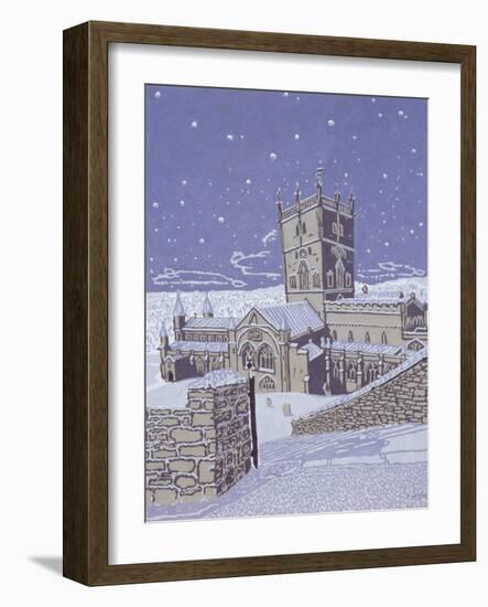 St. David's Cathedral in the Snow, 1996-Huw S. Parsons-Framed Giclee Print