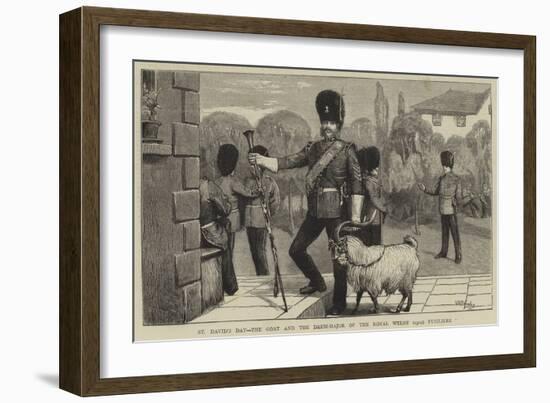 St David's Day, the Goat and the Drum-Major of the Royal Welsh (23Rd) Fusiliers-William III Bromley-Framed Giclee Print