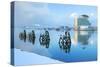 St. David's Hotel and Spa in snow, Cardiff, Bay, Wales, United Kingdom, Europe-Billy Stock-Stretched Canvas